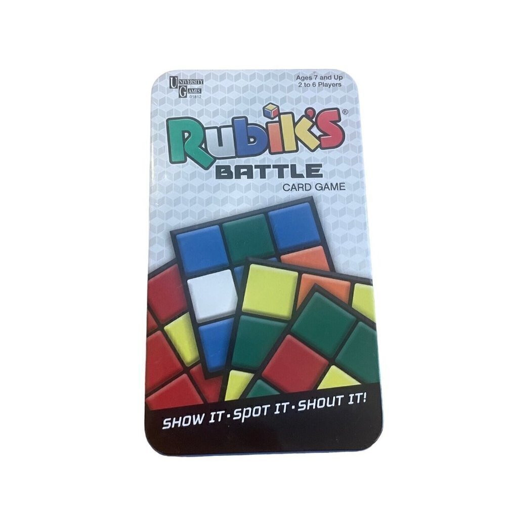 Rubik’s Battle Card Game in Tin University Game Complete fast-action Rubiks Cube